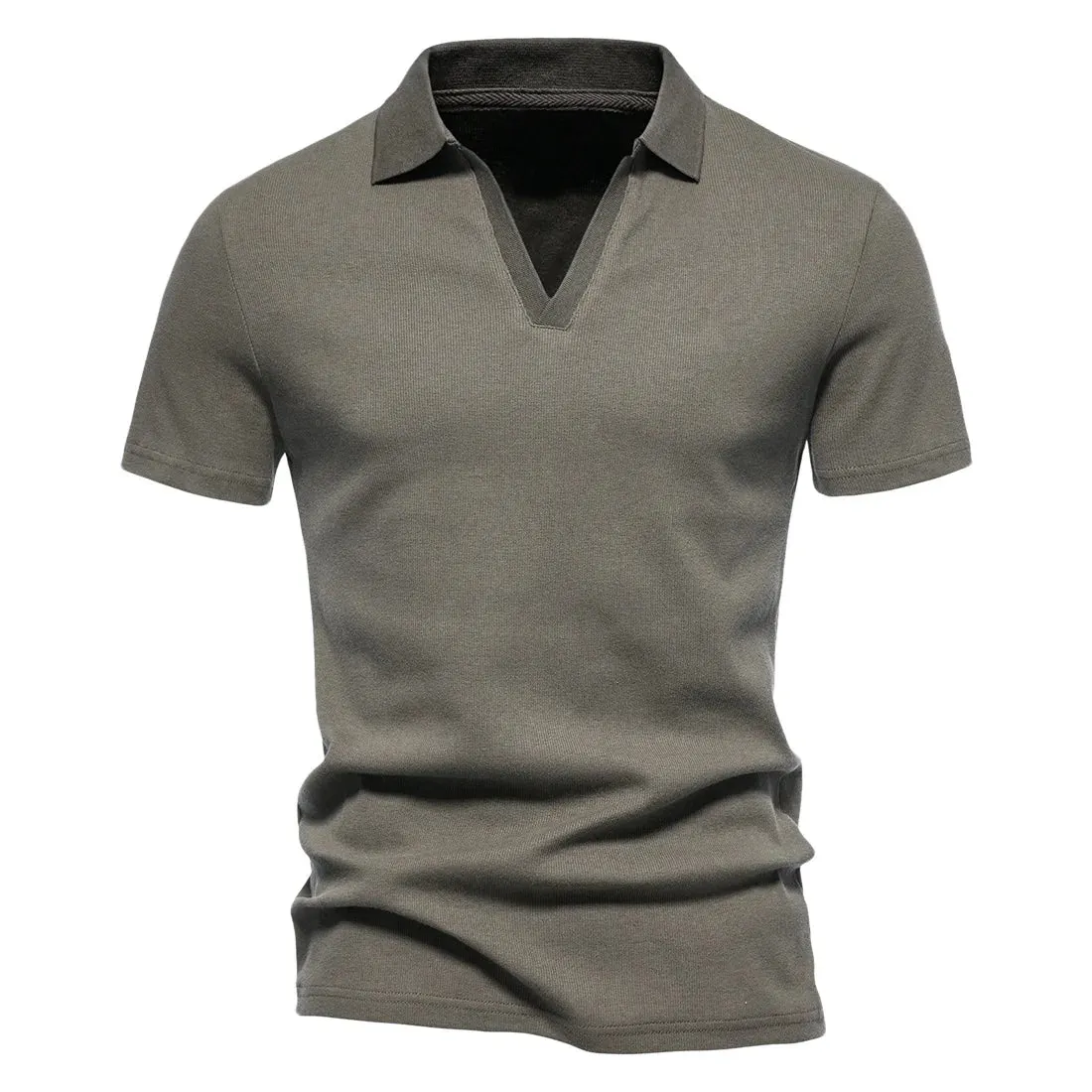 West Louis™ Men's V-Neck Polo Style Henley Tee