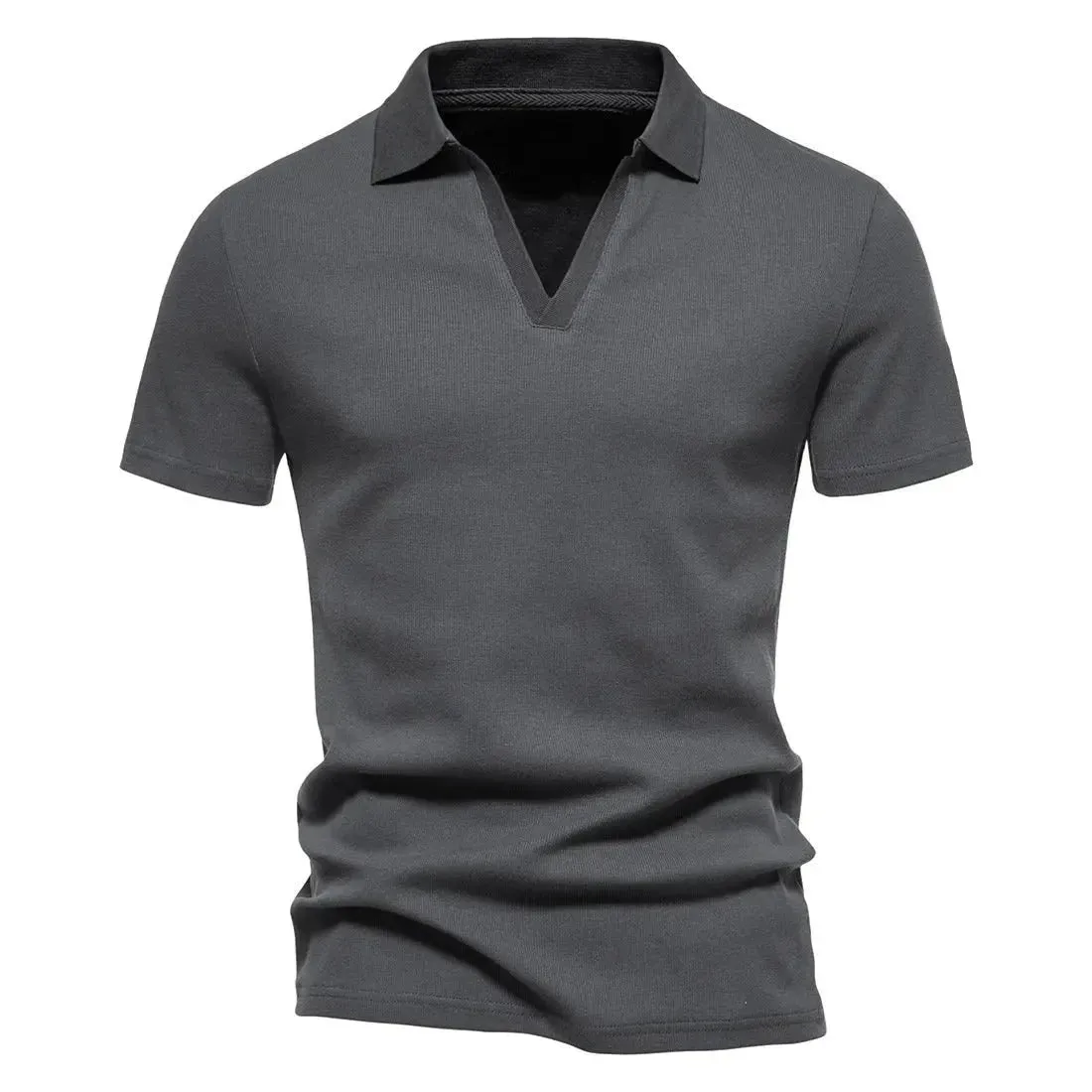 West Louis™ Men's V-Neck Polo Style Henley Tee