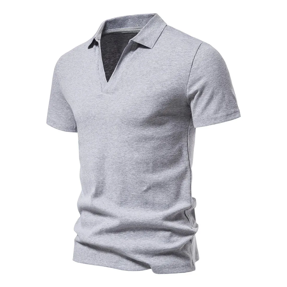 West Louis™ Men's V-Neck Polo Style Henley Tee
