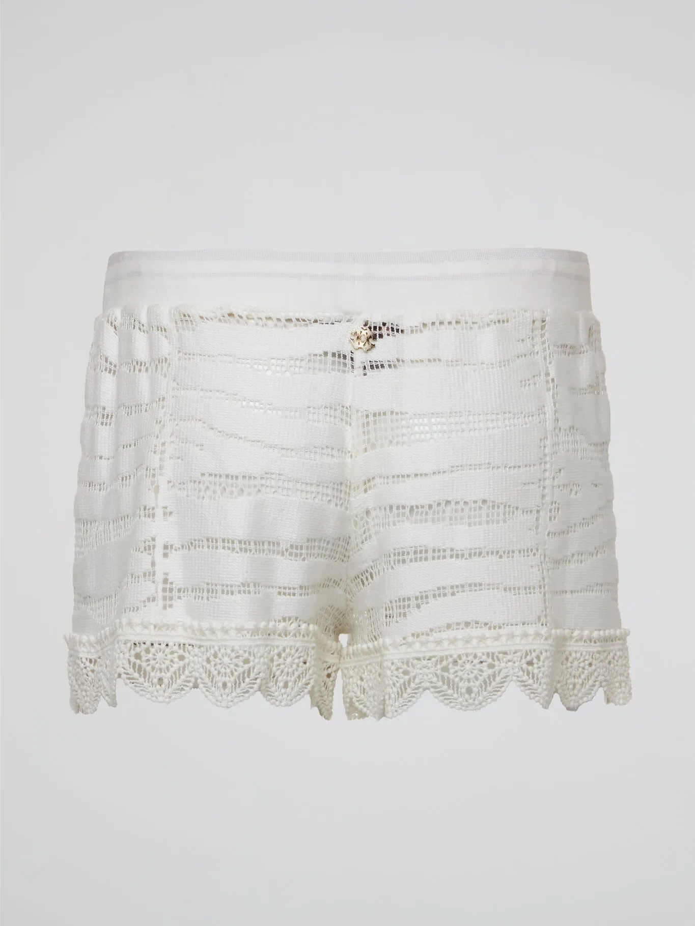 White Knitted Shorts