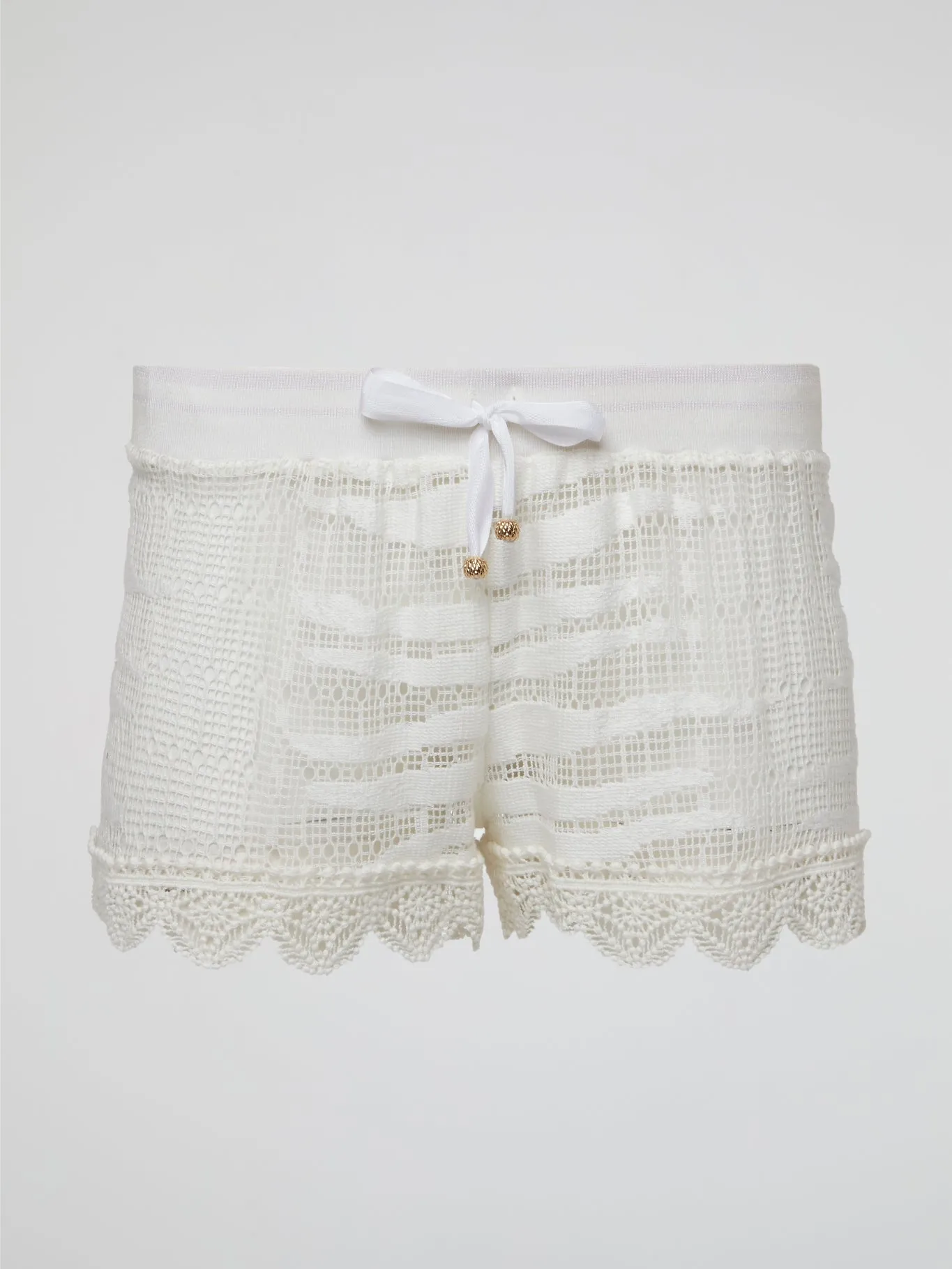 White Knitted Shorts