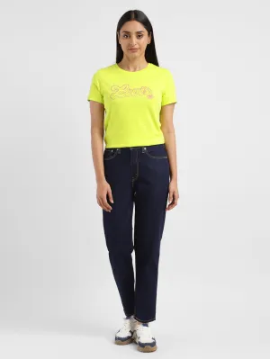 Women's 80s Navy Blue Loose Fit Mid Rise Jeans