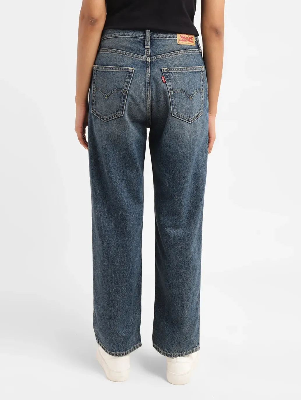 Women's 94 Blue Baggy Fit High Rise Jeans
