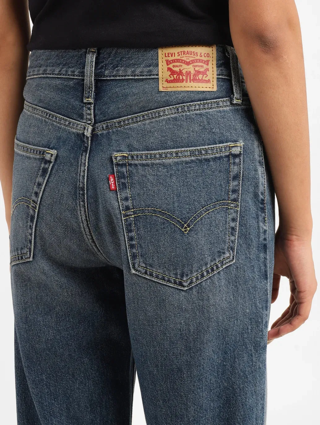 Women's 94 Blue Baggy Fit High Rise Jeans