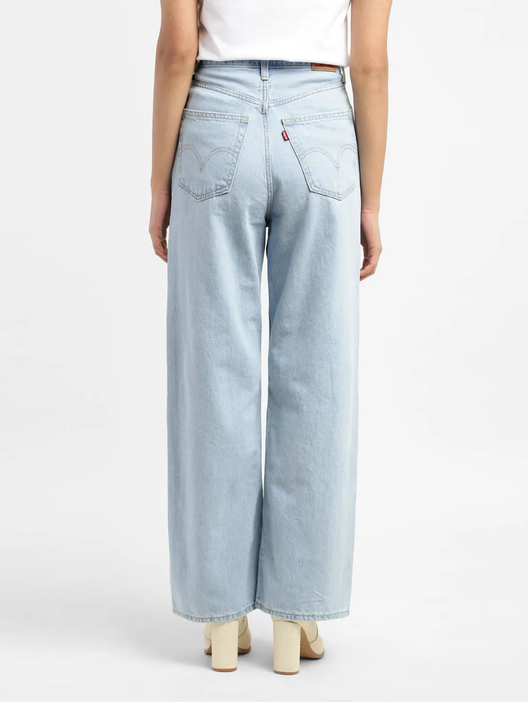 Women's Blue Loose Fit High Rise Jeans