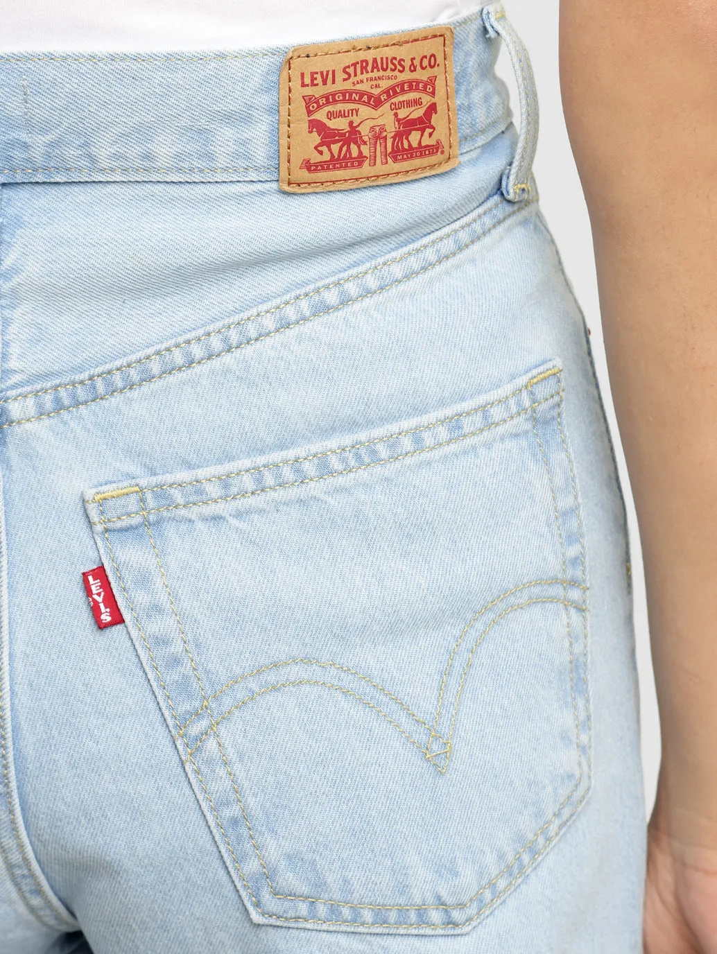 Women's Blue Loose Fit High Rise Jeans