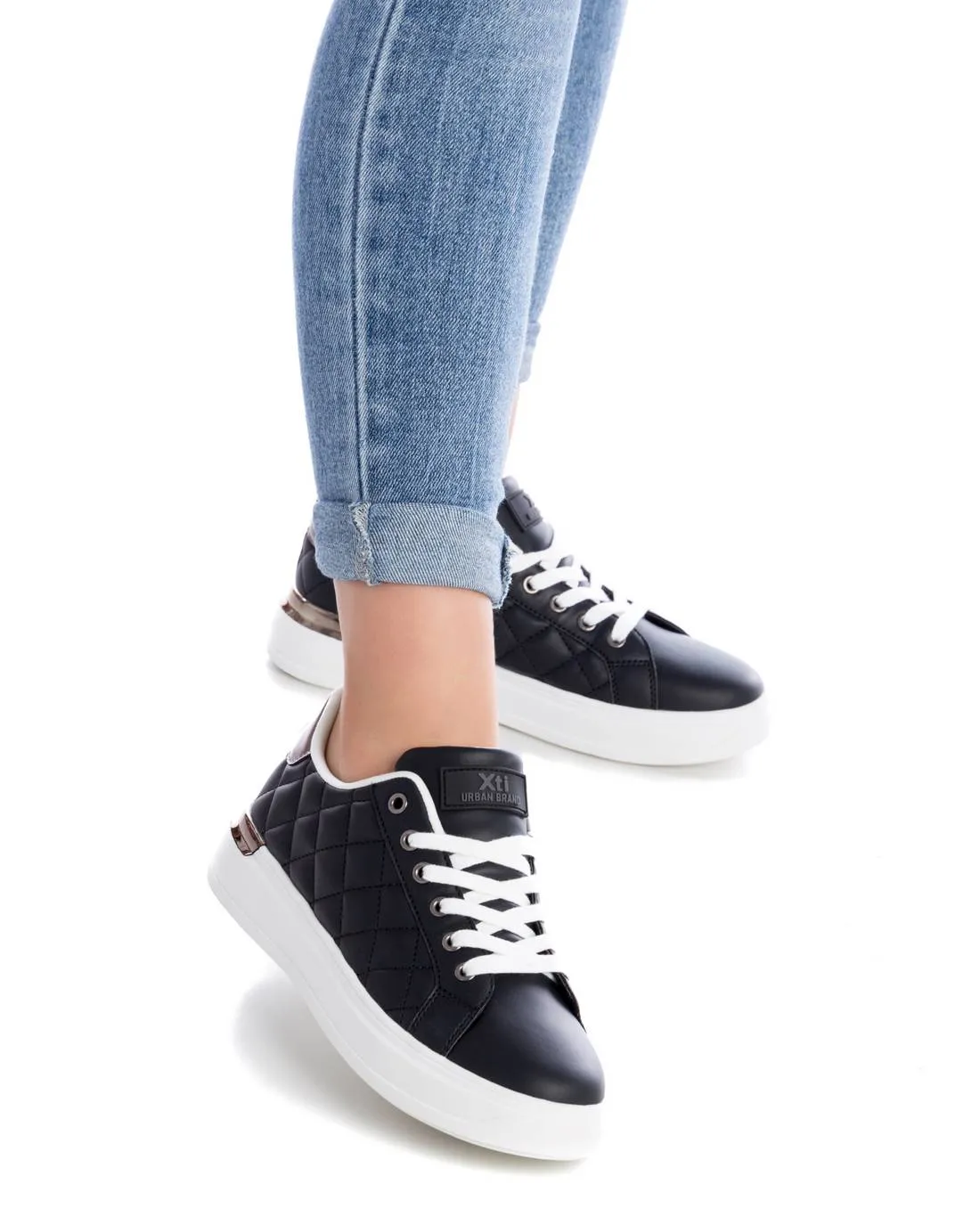 Women's Casual Sneakers By XTI, 14073302 Black