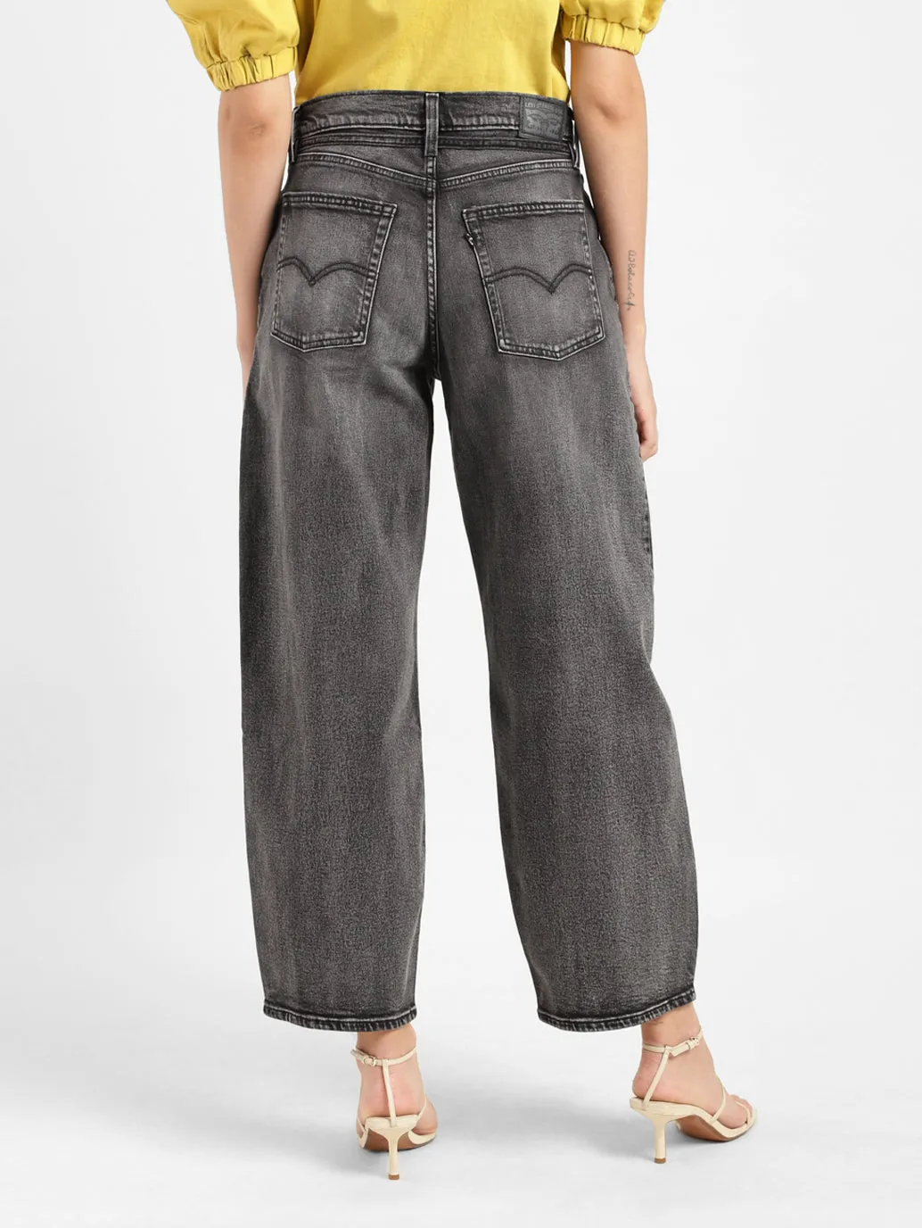 Women's Grey Straight Fit Mid Rise Jeans