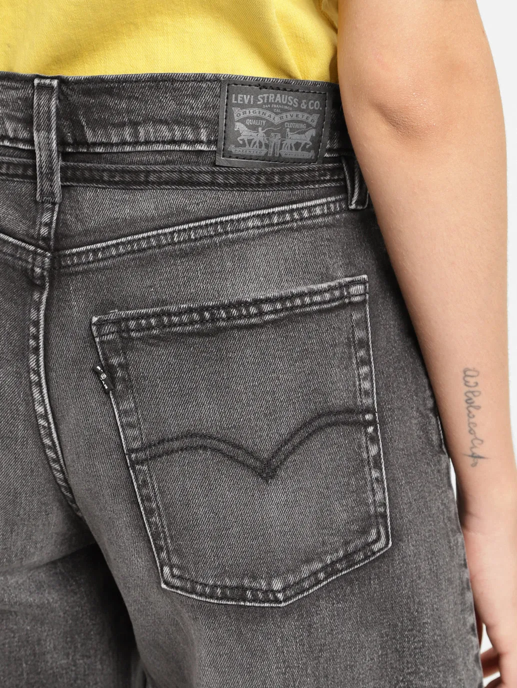 Women's Grey Straight Fit Mid Rise Jeans