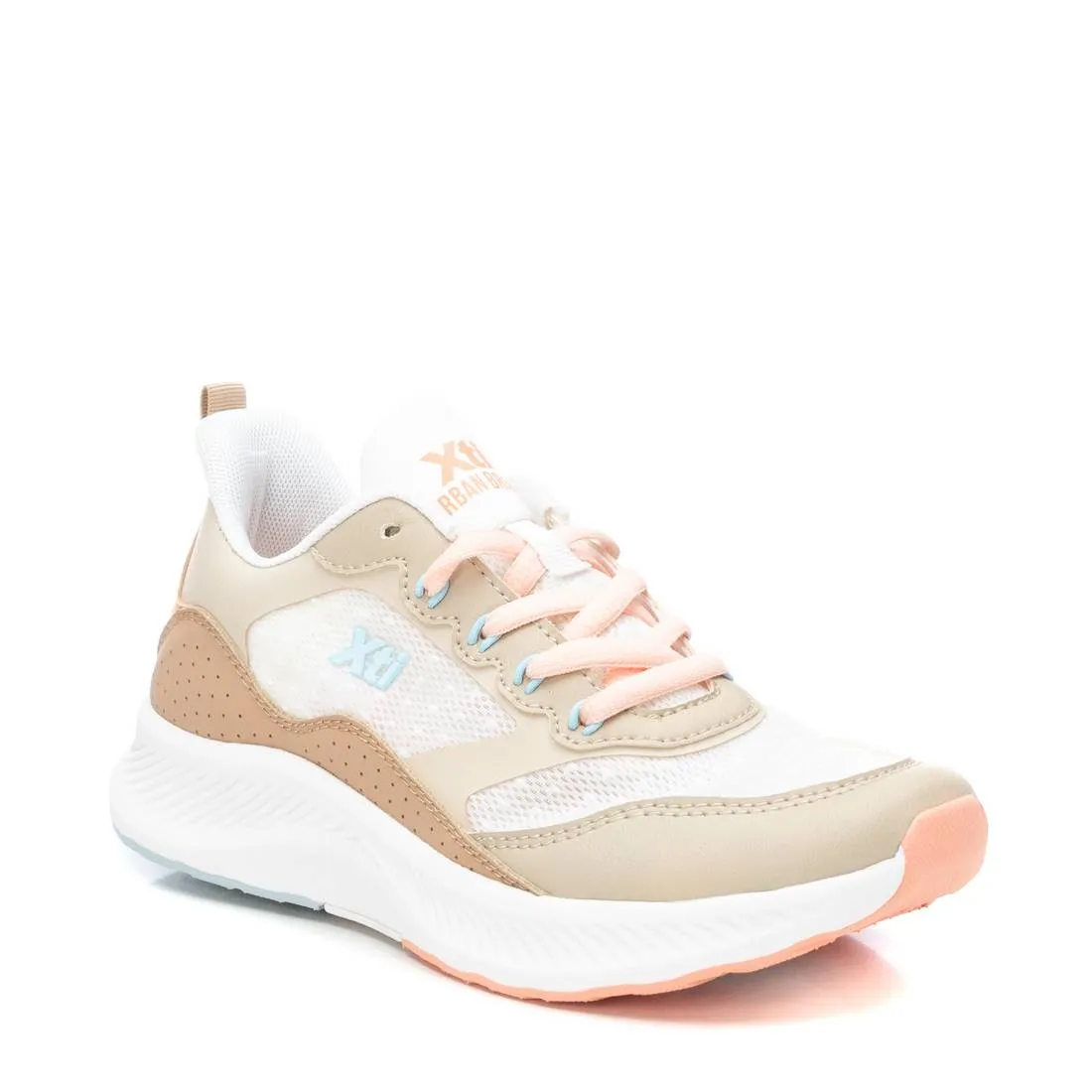 Women's Lace-Up Sneakers By XTI_140794_Beige