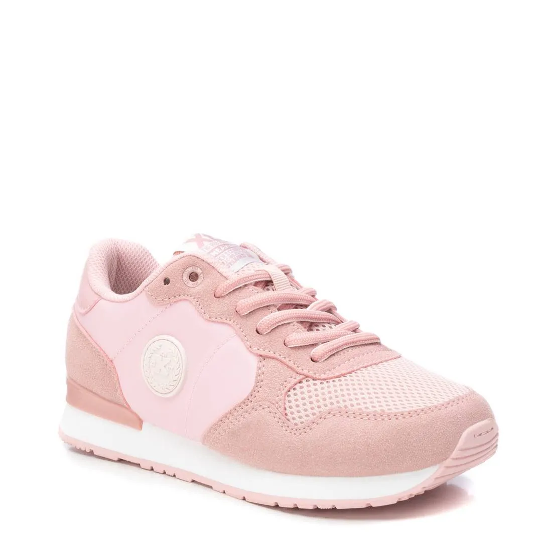 Women's Lace-Up Sneakers By XTI_141025_Light/Pastel Pink
