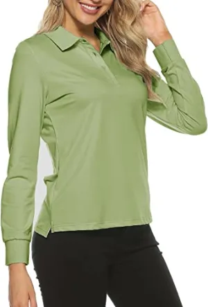 Women's Long Sleeve Golf Polo Shirt