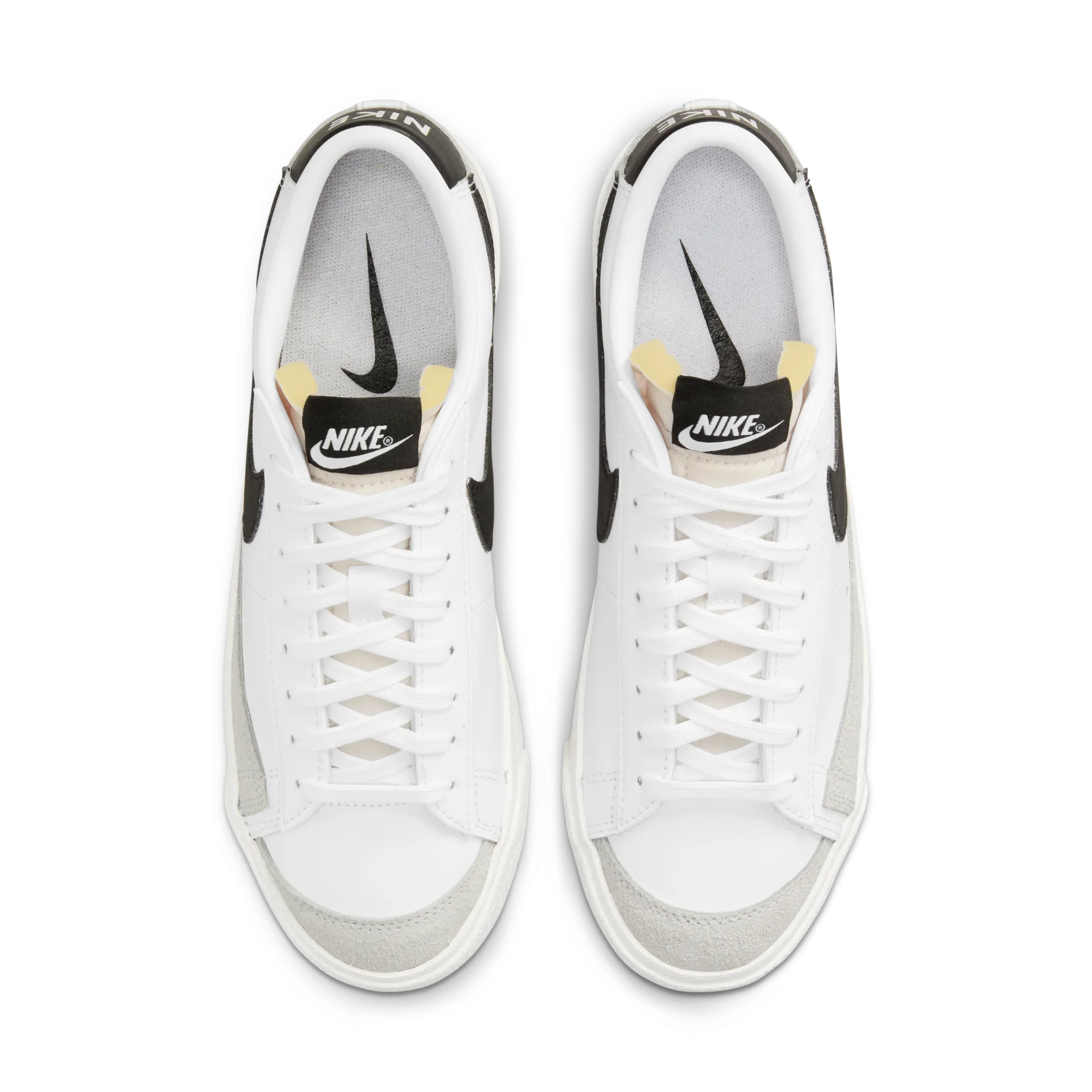 Womens Nike Blazer Low '77 'White/ Black Heel'