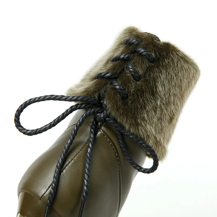 Women's Pointed Toe High Heels Short Boots
