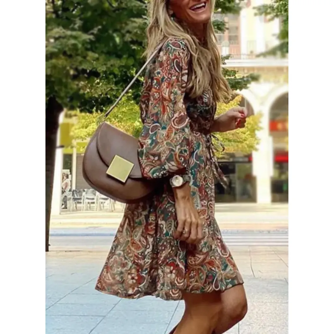 Women's Puff Sleeve Summer Boho Dress | Mini