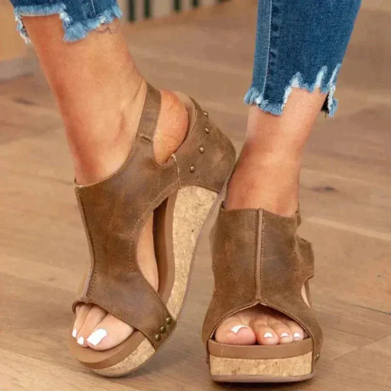 Women's Wedge Sandals | Open-Toe Comfortable Design