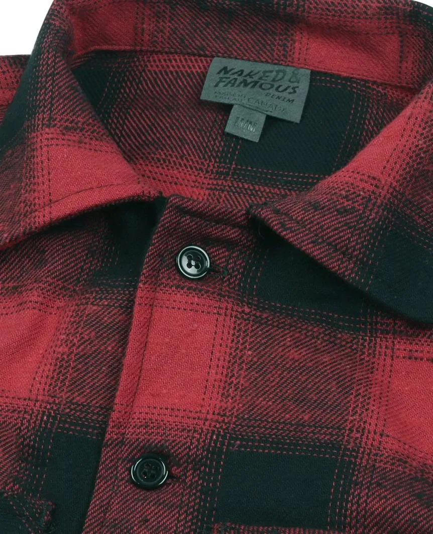 Work Shirt  Nep Buffalo Check Red Black