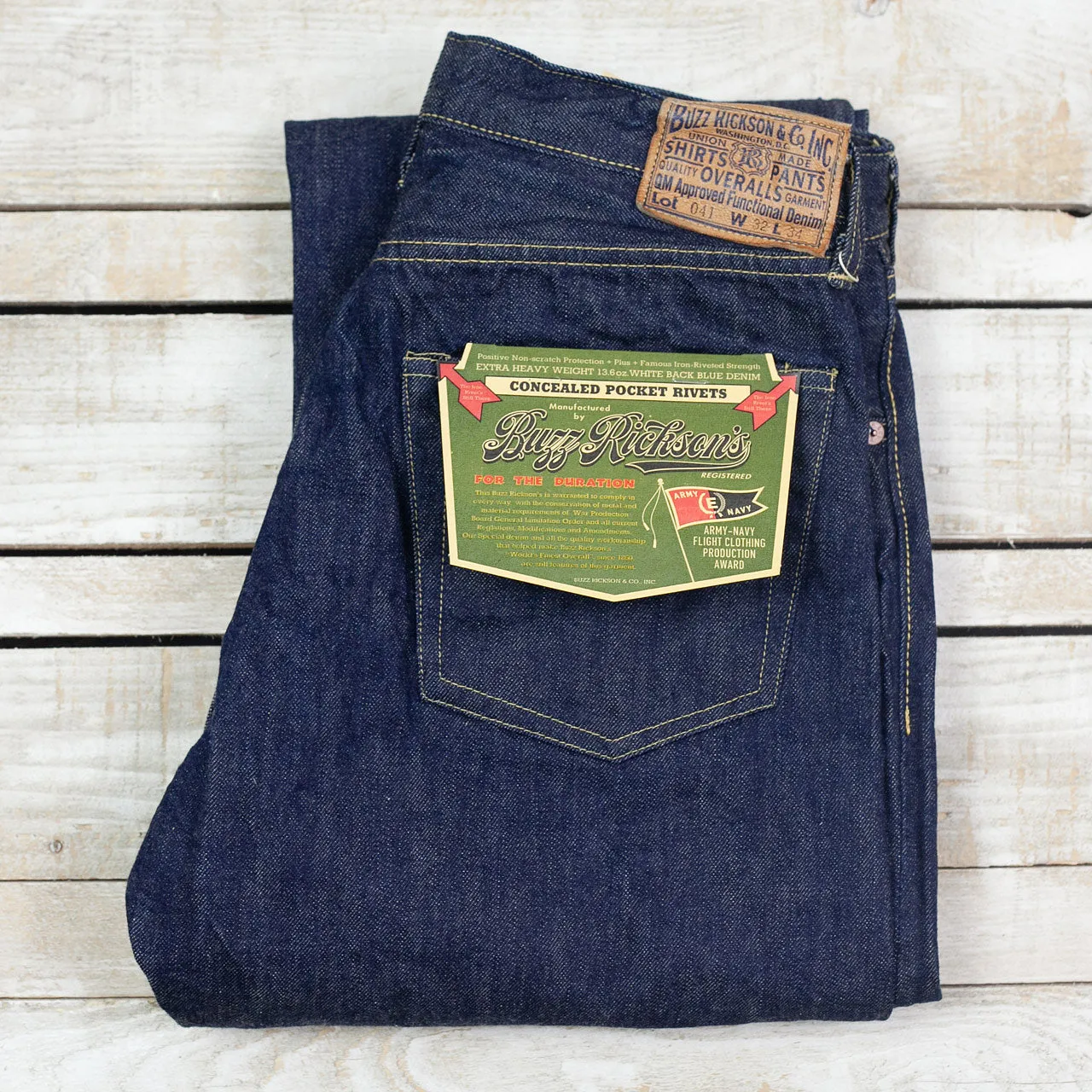 WWII Blue Denim Waist Overalls Indigo