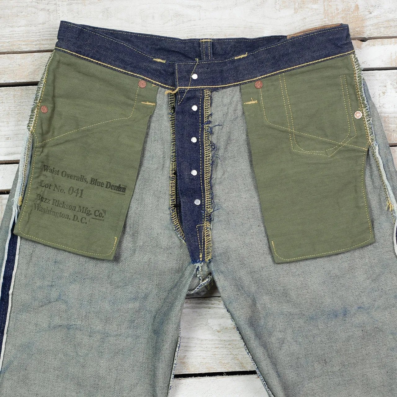 WWII Blue Denim Waist Overalls Indigo