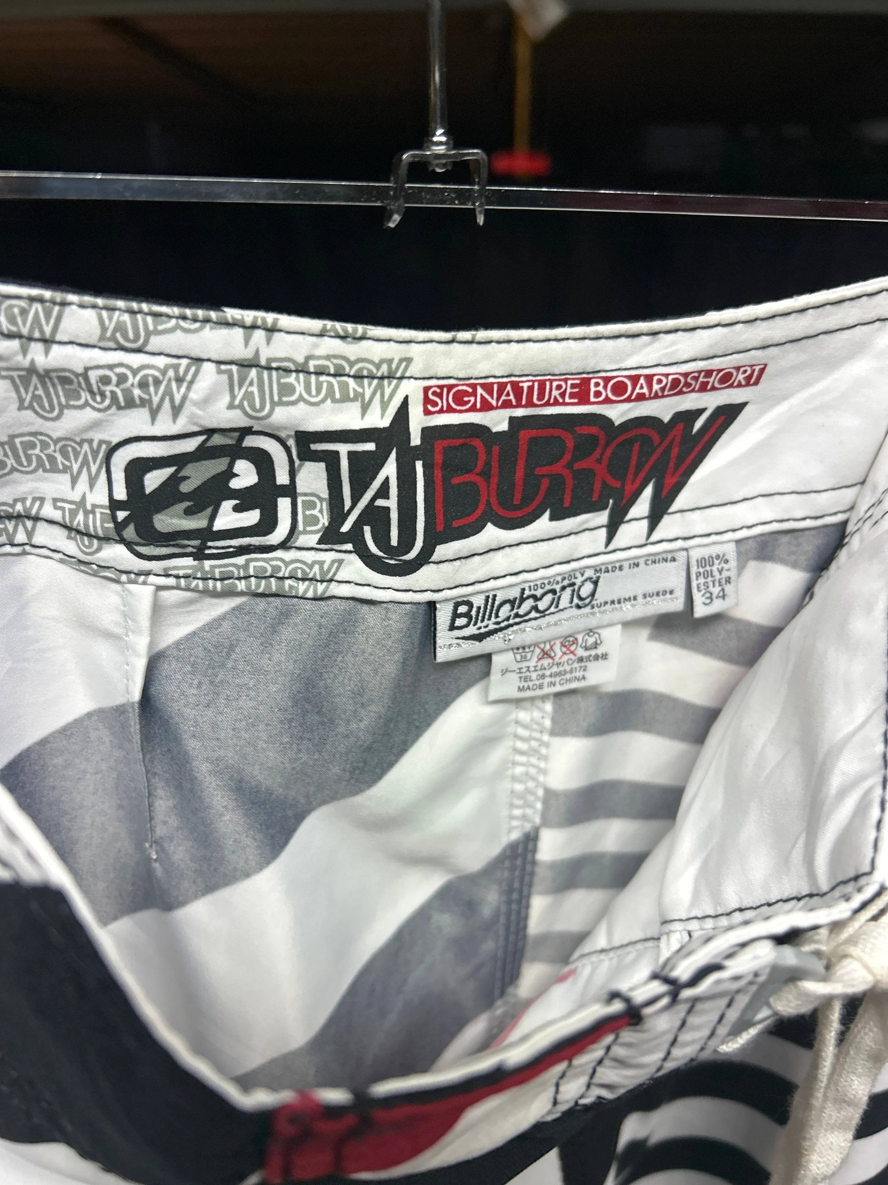 Y2K Taj Burrow Billabong signature boardshorts W34’